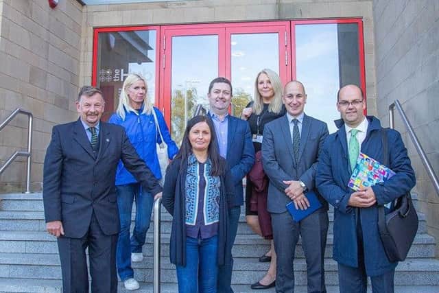 The Great British High Street team, pictured outside The Hub.