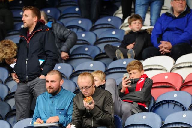 Falkirk fans on tour.