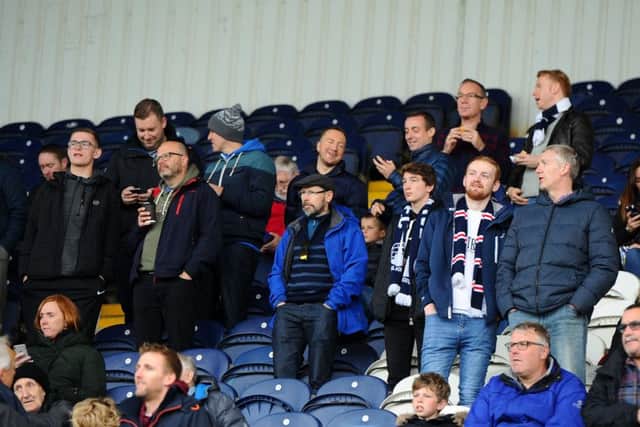 Falkirk fans on tour.