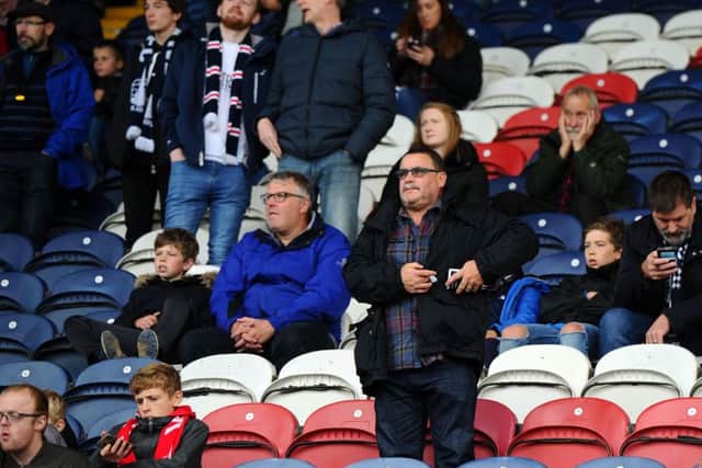 Falkirk fans on tour.
