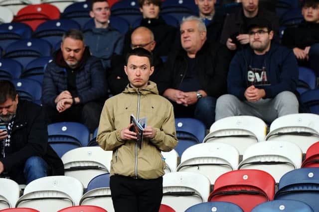 Falkirk fans on tour.