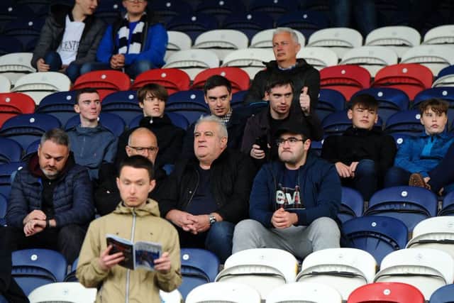 Falkirk fans on tour.