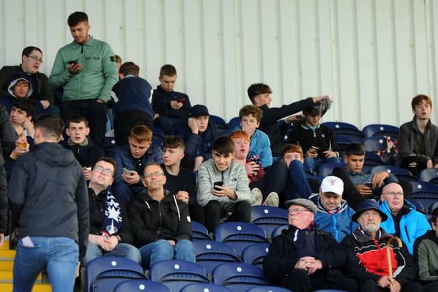 Falkirk fans on tour.