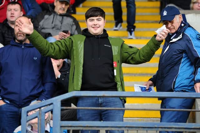 Falkirk fans on tour.