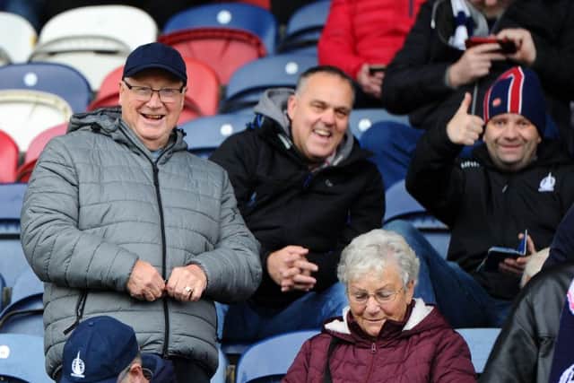 Falkirk fans on tour.