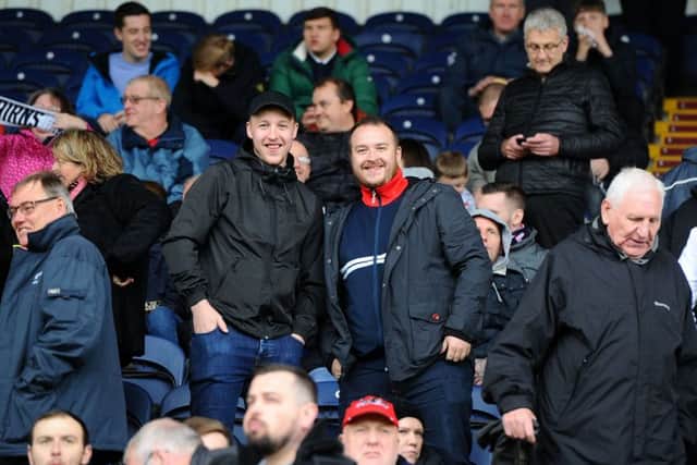 Falkirk fans on tour.