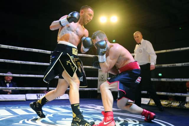 Monty Ogilvie was beaten by former Stirling University student Collins. Pictures: Michael Gillen.
