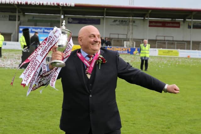 1 - Arbroath  70 pts, 2 - Forfar 63 pts, 3 - Raith Rovers 60 pts, 4 - Montrose  51 pts

Falkirk would have finished second in 2018-19