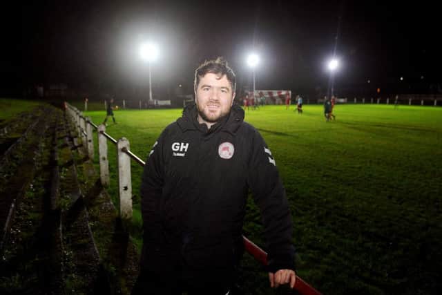 First team boss Gordon Herd watched the club's development side win under the new lighting system. Picture: Michael Gillen.