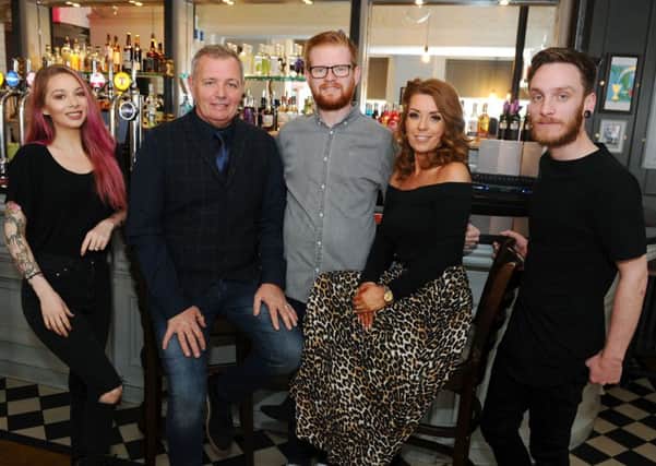 From left: Suzie Culbert, High Spirits supervisor; Garry Knight, business partner; Jordan Knight, general manager; Elaine Knight, business partner; and Ross Stevenson, assistant manager. Picture: Michael Gillen