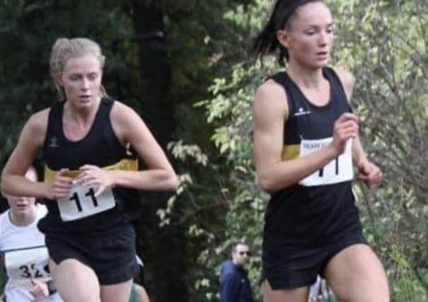 Falkirk Victoria Harriers duo Olivia Varielle (right) and Jessica Christe (left)