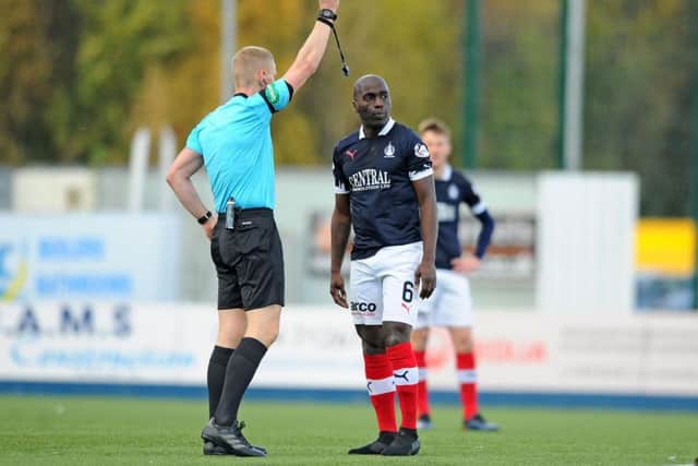 Morgaro Gomis saw red for two fouls in the second half. Picture: Michael Gillen.