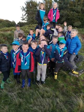 9th Dunipace Scout Group Beavers pictured during their visit to Barrwood.