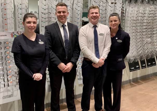Category one referee, Grant Irvine, joined staff at Specsavers in Linlithgow.