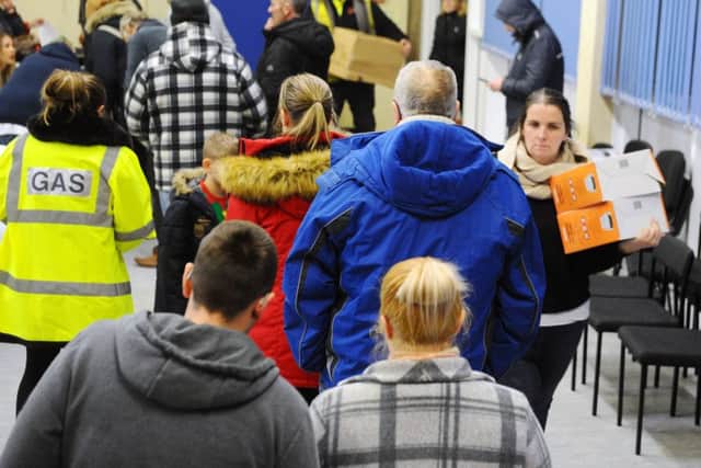 Camelon Community Centre is being used as a distribution point for heaters and cookers. Pic: Michael Gillen