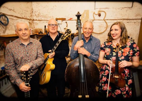 Led by the extraordinarily talented Seonaid Aitken on violin and vocals, Rose Room also features Tam Gallagher on rhythm guitar, Tom Watson on solo guitar and Jimmy Moon on double bass.