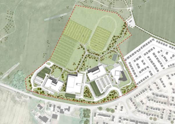 The site plan for the new Winchburgh schools.