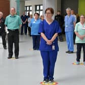 Forth Valley Royal Hospital staff along with the rest of the UK holds minute's silence at 11am for key workers who have died