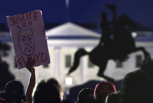 Donald Trump was evacuated to the White House bunker on Friday as protests raged outside (Getty Images)